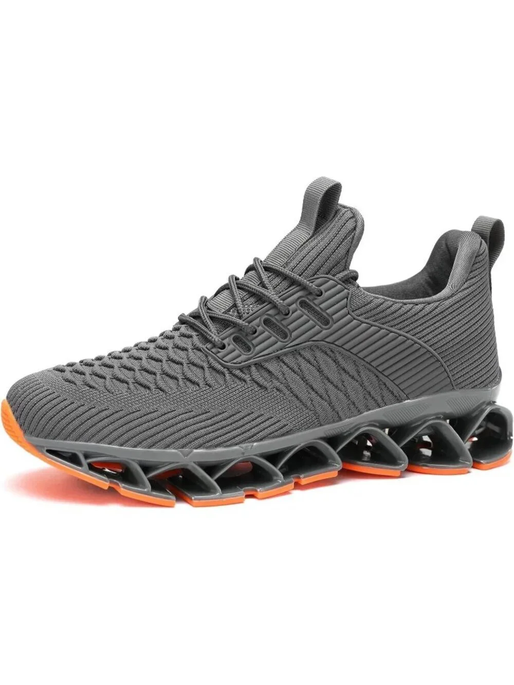 Men's Dark Gray Comfort Non Slip Tennis Athletic Trainer Slip on Sneaker Shoes